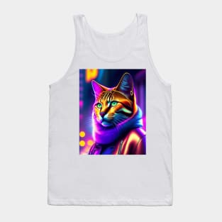 Neon Bengal Cat Shines in the Dark Tank Top